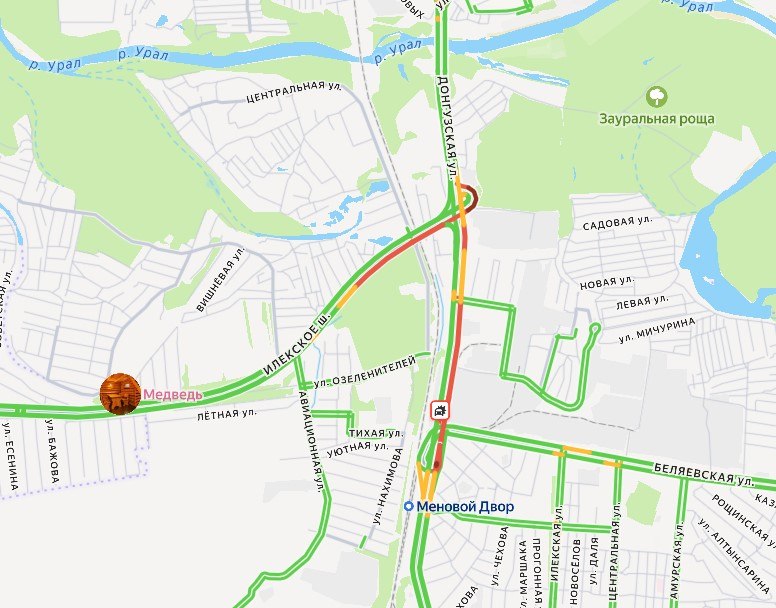 На ул. Донгузской в Оренбурге снова утренние пробки и ДТП