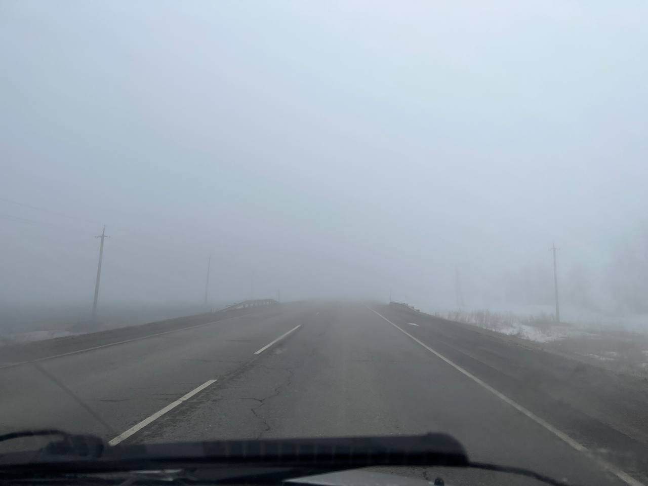 Водителей Оренбуржья предупреждают о густом тумане