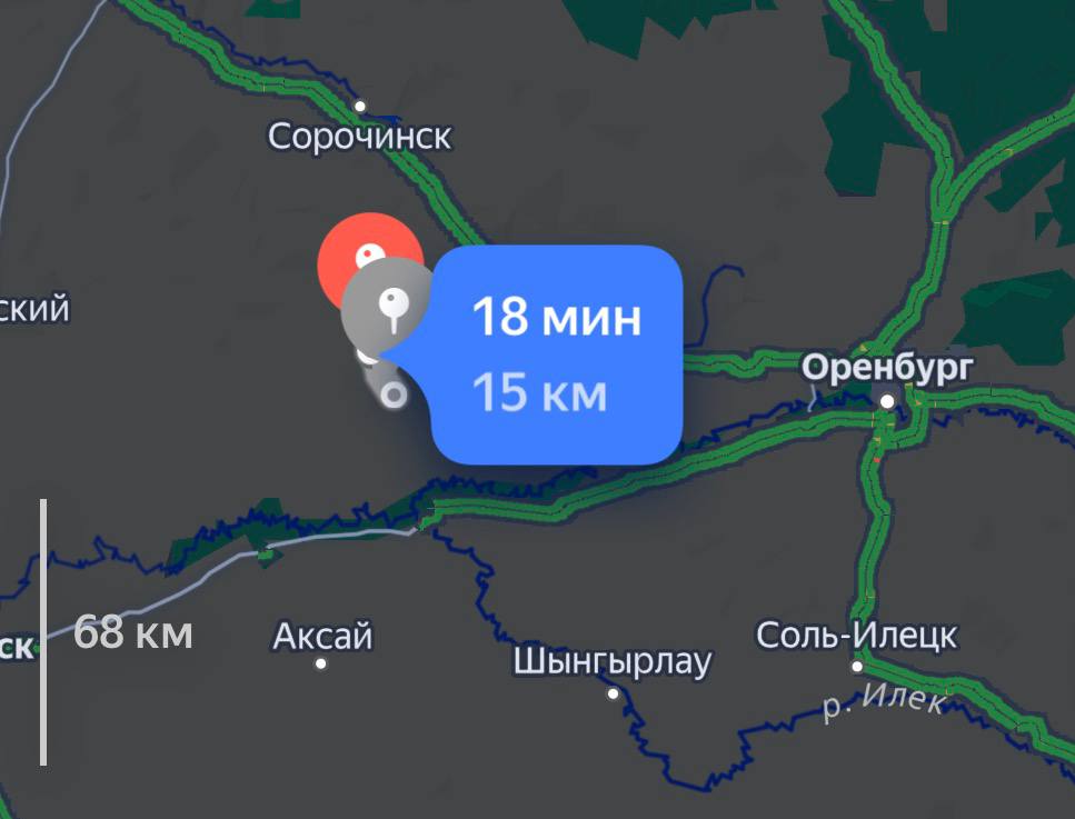 Закрыт участок дороги Герасимовка-Придолинное на шестом километре в Новосергиевском районе, в связи с резким подъемом талых вод