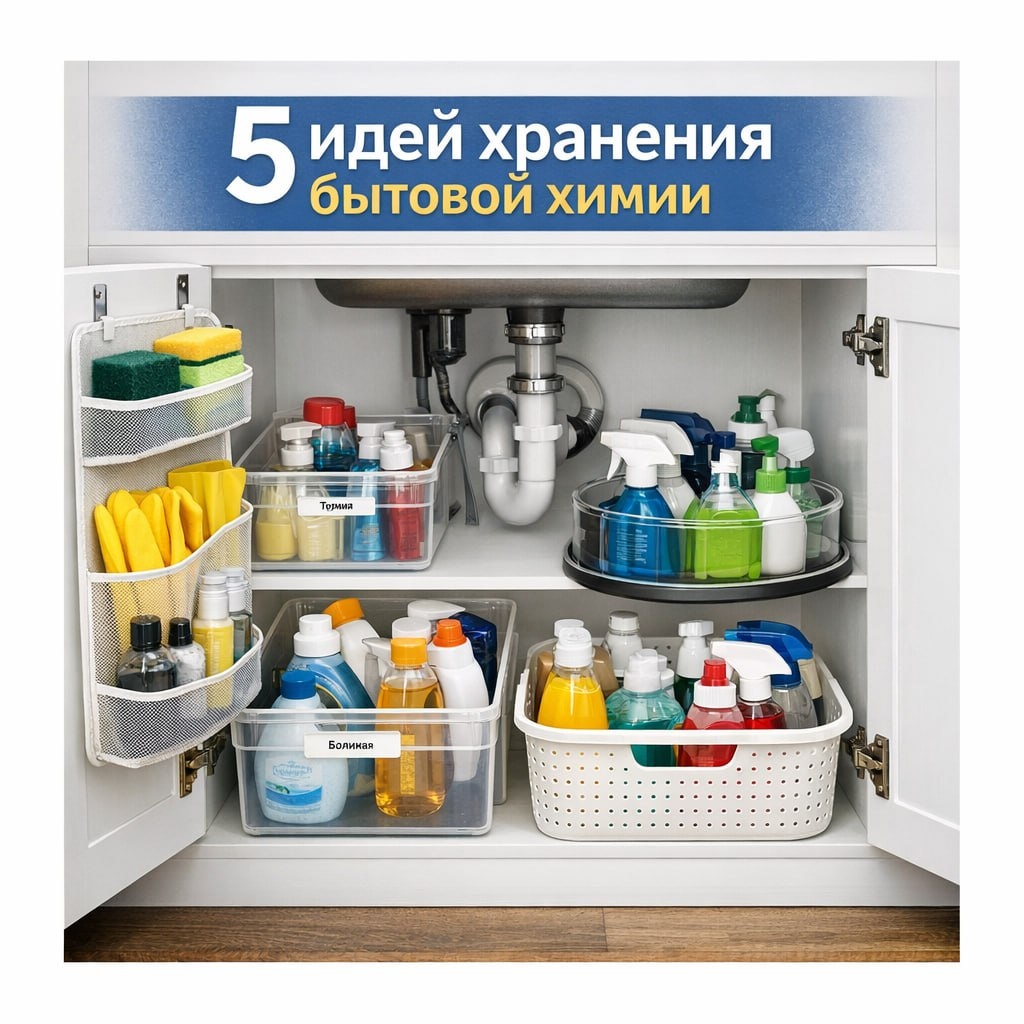 Как упорядочить чистящие средства: пять креативных идей для вашего пространства