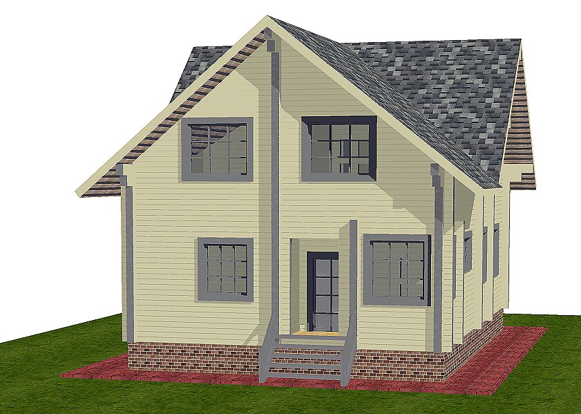 Стильный двухэтажный дом с мансардой: проект, который впечатляет