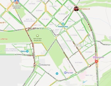 В Оренбурге встал в пробке сегодня утром проспект Победы