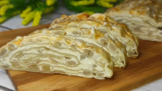 Вкусный лаваш: рулет с творогом и бананом для гурманов