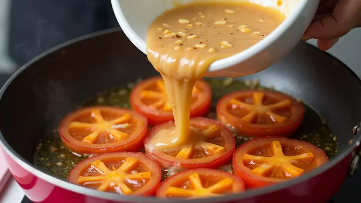 Вкусный завтрак за пять минут: яичная тортилья с помидорами