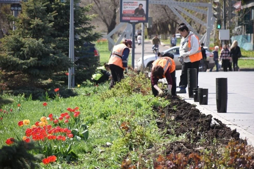 Оренбург расцветает: в городе высадили сотни роз и гортензий