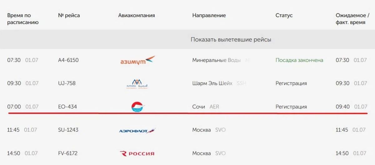 Около 2,5 часов составляет сегодня задержка утреннего рейса Сочи – Оренбург – Сочи Около 2,5 часов составляет сегодня задержка утреннего рейса Сочи – Оренбург – Сочи