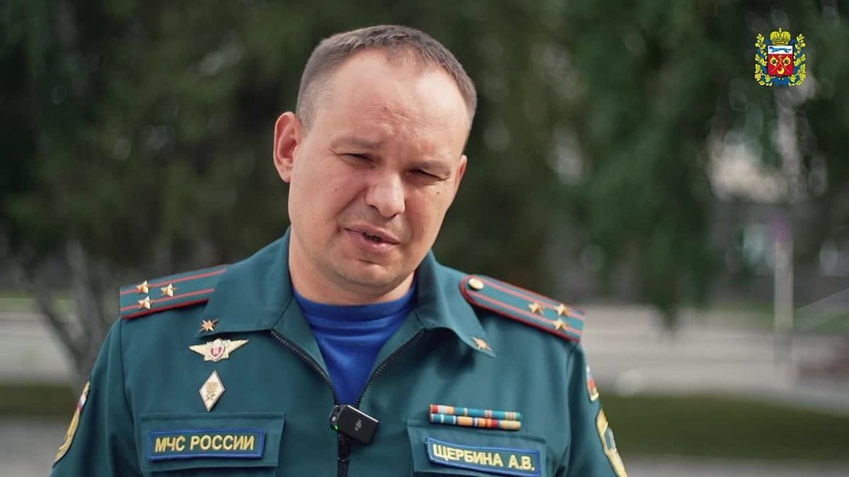 Первый заместитель начальника ГУ МЧС России по Оренбургской области Андрей Щербина о мерах по ликвидации ландшафтного пожара в Домбаровской районе: