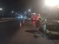 На Нежинском шоссе в Оренбурге дорожники трудились в ночную смену