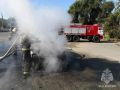 В Орске во время движения загорелся учебный автомобиль
