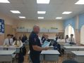 В День знаний 1 Сентября учащихся Тоцкой СОШ им.А.К Стерелюхина посетил командир дорожно-патрульной службы Госавтоинспекции Тоцкого района