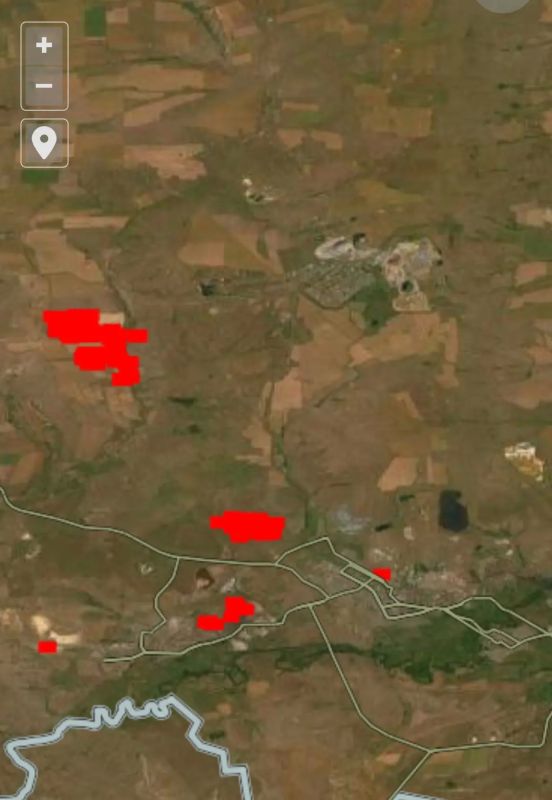 Согласно карте огненных аномалий, рядом с Орском и Новотроицком два ландшафтных пожара Согласно карте огненных аномалий, рядом с Орском и Новотроицком два ландшафтных пожара