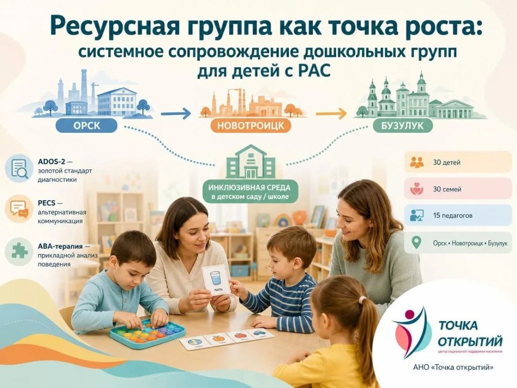 Новый шаг для семей с детьми с расстройством аутистического спектра: в Оренбуржье стартовал проект «Ресурсная среда»