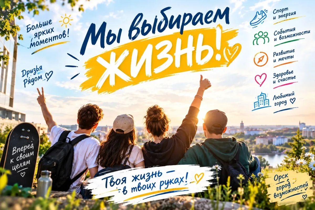 «Мы выбираем жизнь!»: молодежь Орска приглашают создать антинаркотический баннер