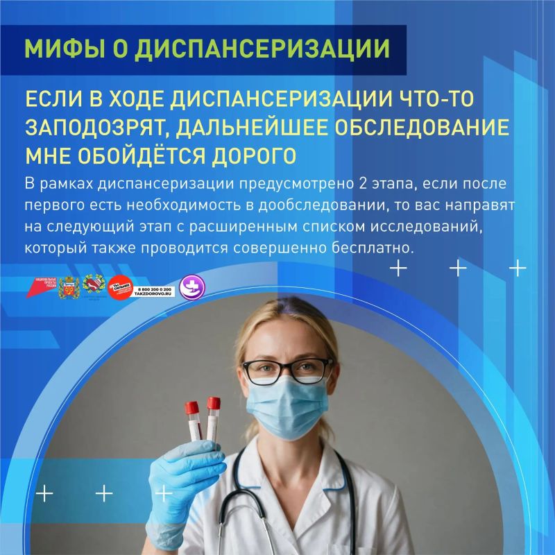 Мифы о диспансеризации. Диспансеризация – это бесплатная возможность проверить своё здоровье, начиная с 18 лет Мифы о диспансеризации. Диспансеризация – это бесплатная возможность проверить своё здоровье, начиная с 18 лет