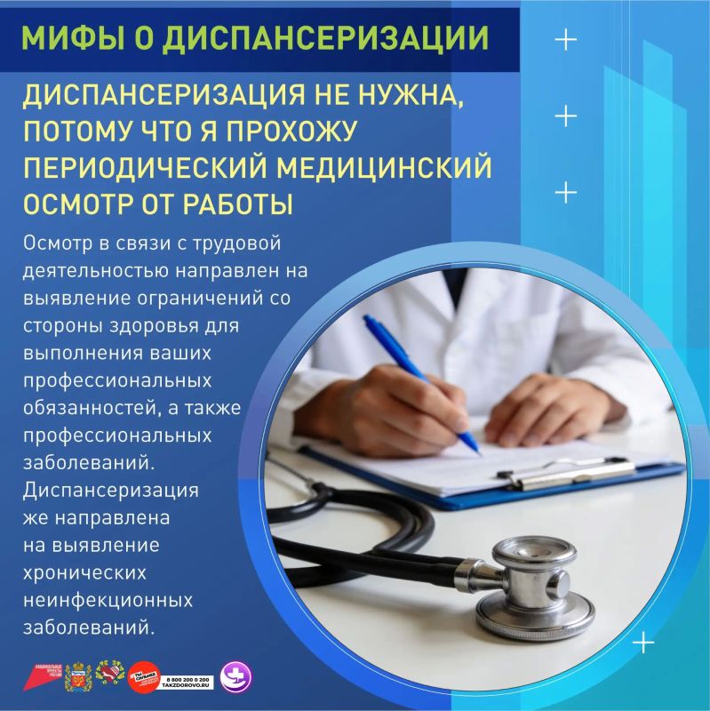 Мифы о диспансеризации. Диспансеризация – это бесплатная возможность проверить своё здоровье, начиная с 18 лет